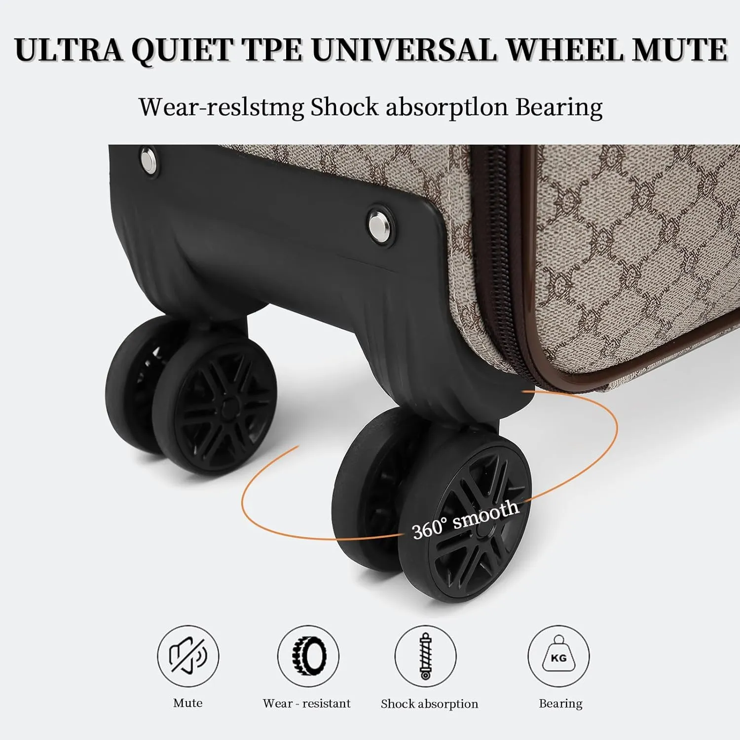 Classic Boarding Travel Box Luggage, 16 inch, Fashionable Premium Trolley with TSA Lock & Spinner Wheels, Wear Resistant and Drop Resistant, Large Capacity Carry-On Cabin Bag Suitcase