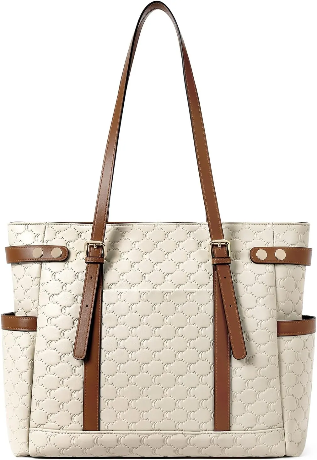 CLUCI Laptop Totes for Women Leather Womens Briefcase 15.6 Inch Computer Shoulder Bag for Work