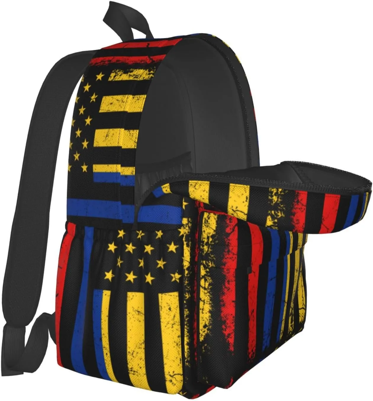 Colombian American Flag Colombia Roots America Laptop Commuter Backpack Shoulder Bag Casual Back Pack Daypack Bags With Side Pockets For Work Travel Daily Use