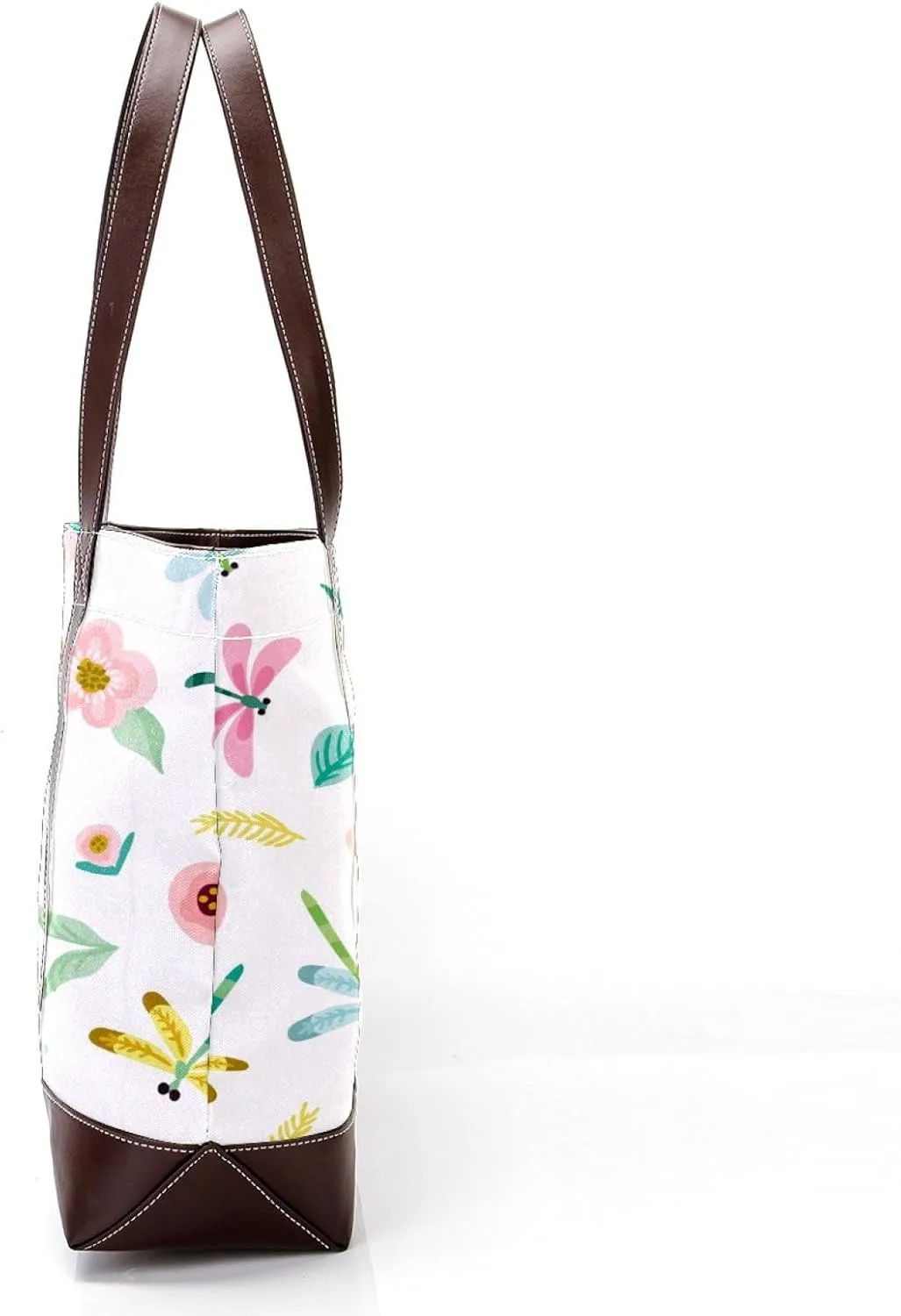 Colorful Dragonfly Shoulder Purses for Women Large Soft Washed Leather Purses and Durable Handbags