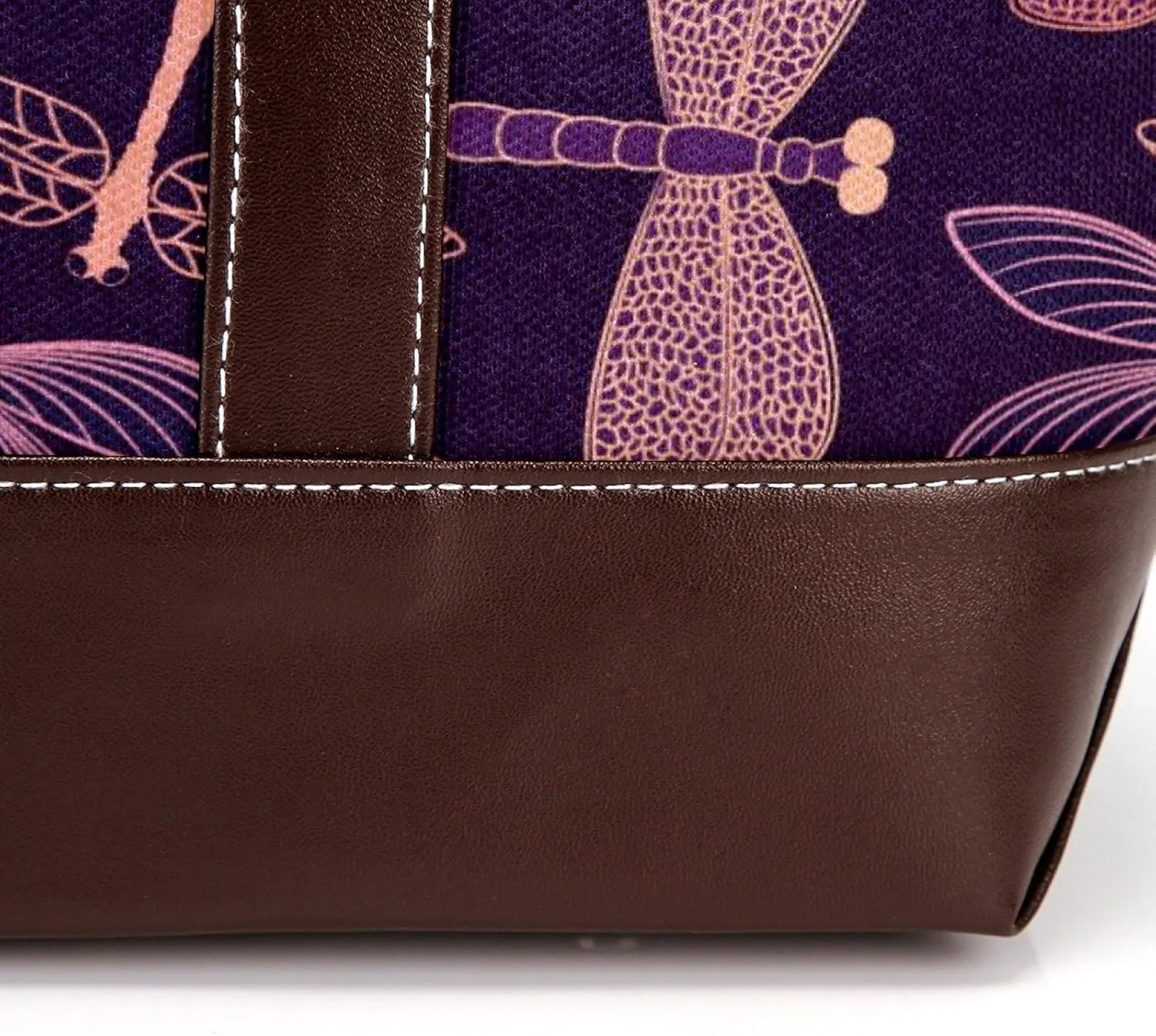 Colorful Dragonfly Shoulder Purses for Women Large Soft Washed Leather Purses and Durable Handbags