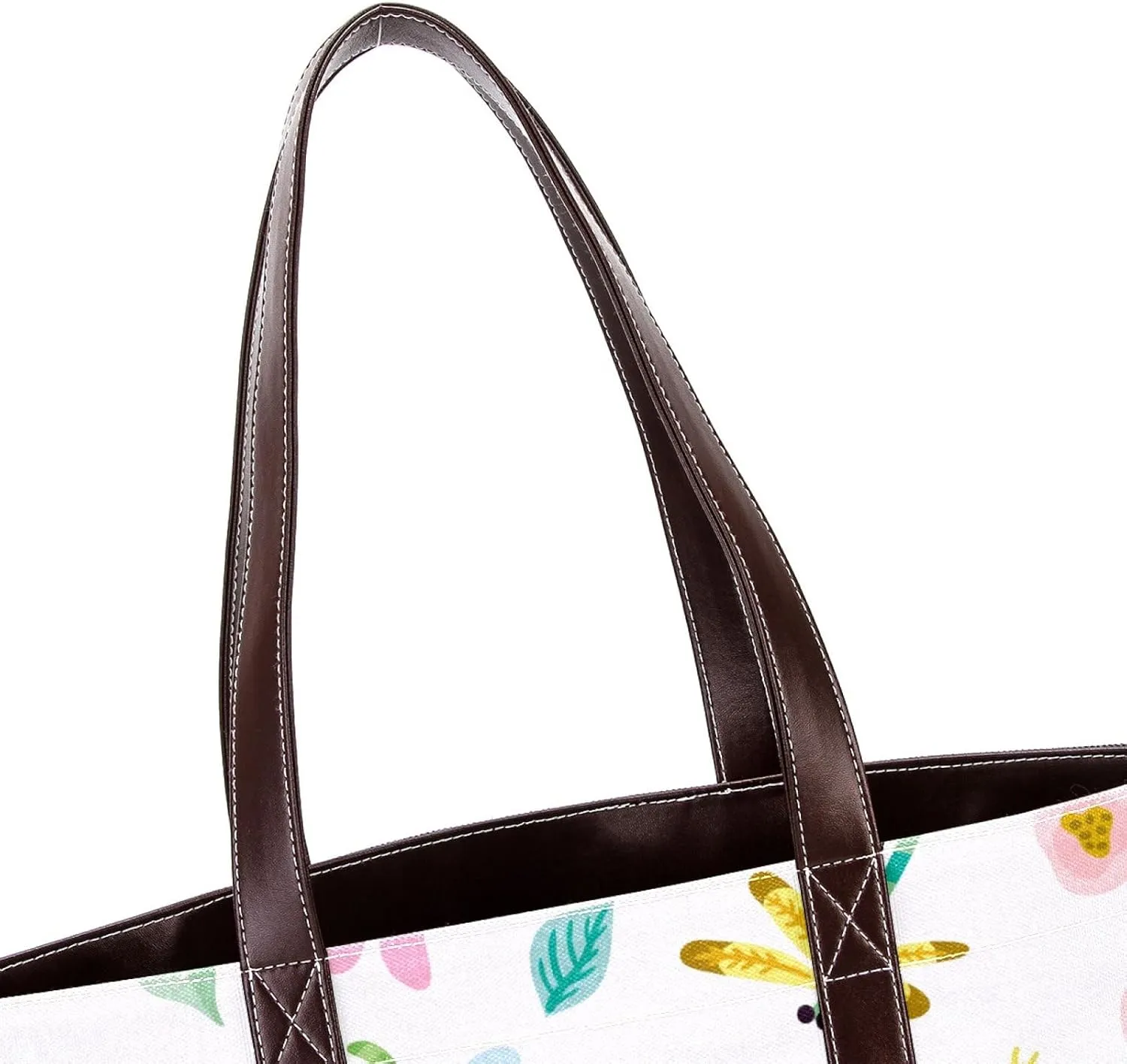 Colorful Dragonfly Shoulder Purses for Women Large Soft Washed Leather Purses and Durable Handbags