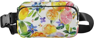 Colorful Lemon Crossbody Bags, Belt Bag with Adjustable Strap,Waist Bag with Adjustable Belt, Main Zippered Pocket, Quick Stash Pocket