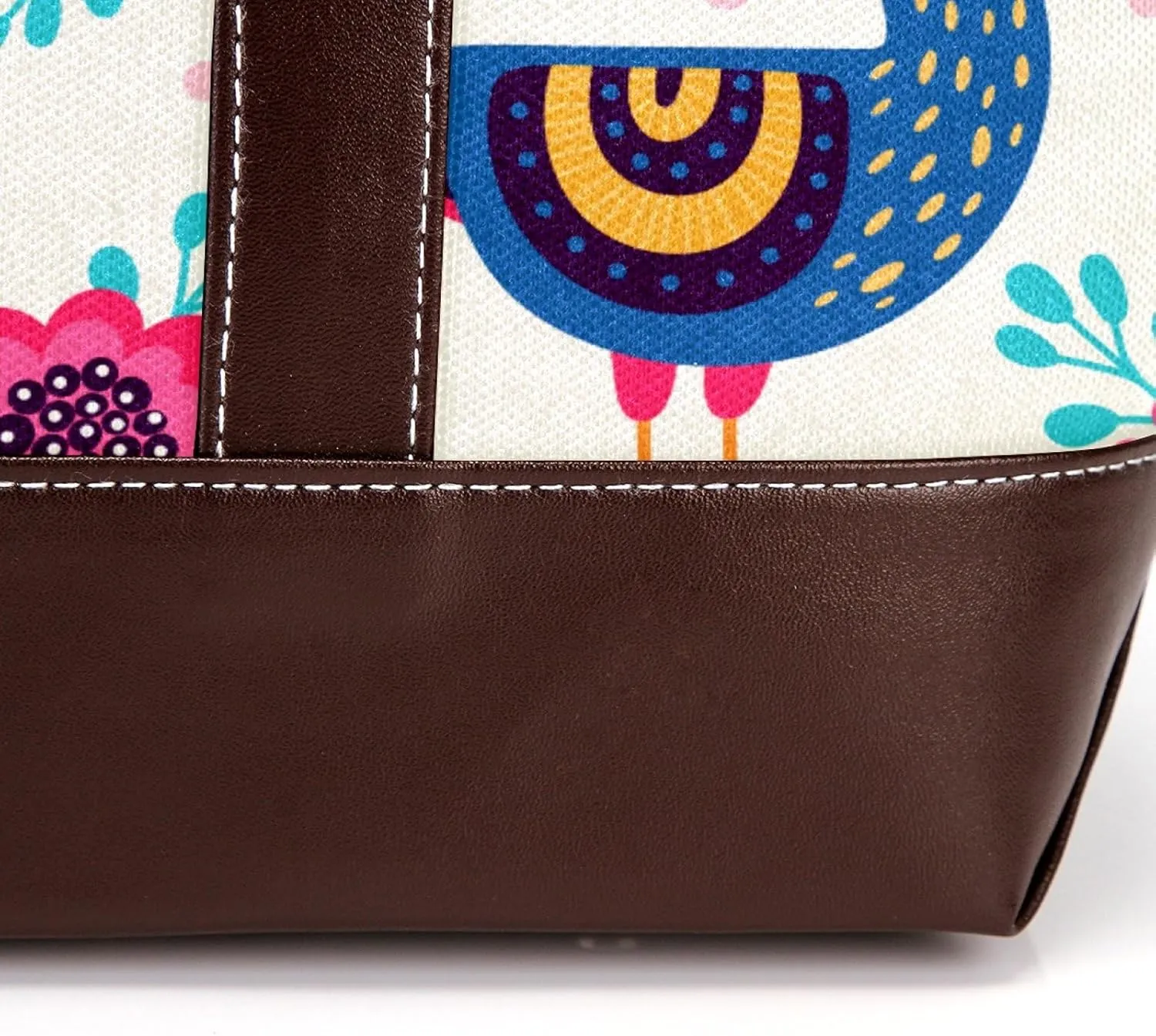 Colorful Rooster Chicken Fashion Leather Purse Bag for Women Top Handle Ladies Shoulder Bags with Pockets Zipper