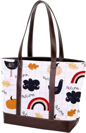 Colorful Rooster Chicken Fashion Leather Purse Bag for Women Top Handle Ladies Shoulder Bags with Pockets Zipper