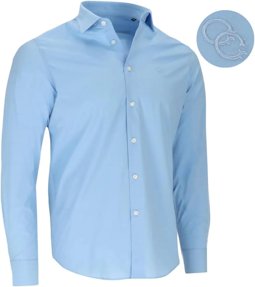 Comfort Fit Dress Shirts for Men, Button Up Long Sleeve, Stretch Dress Shirt