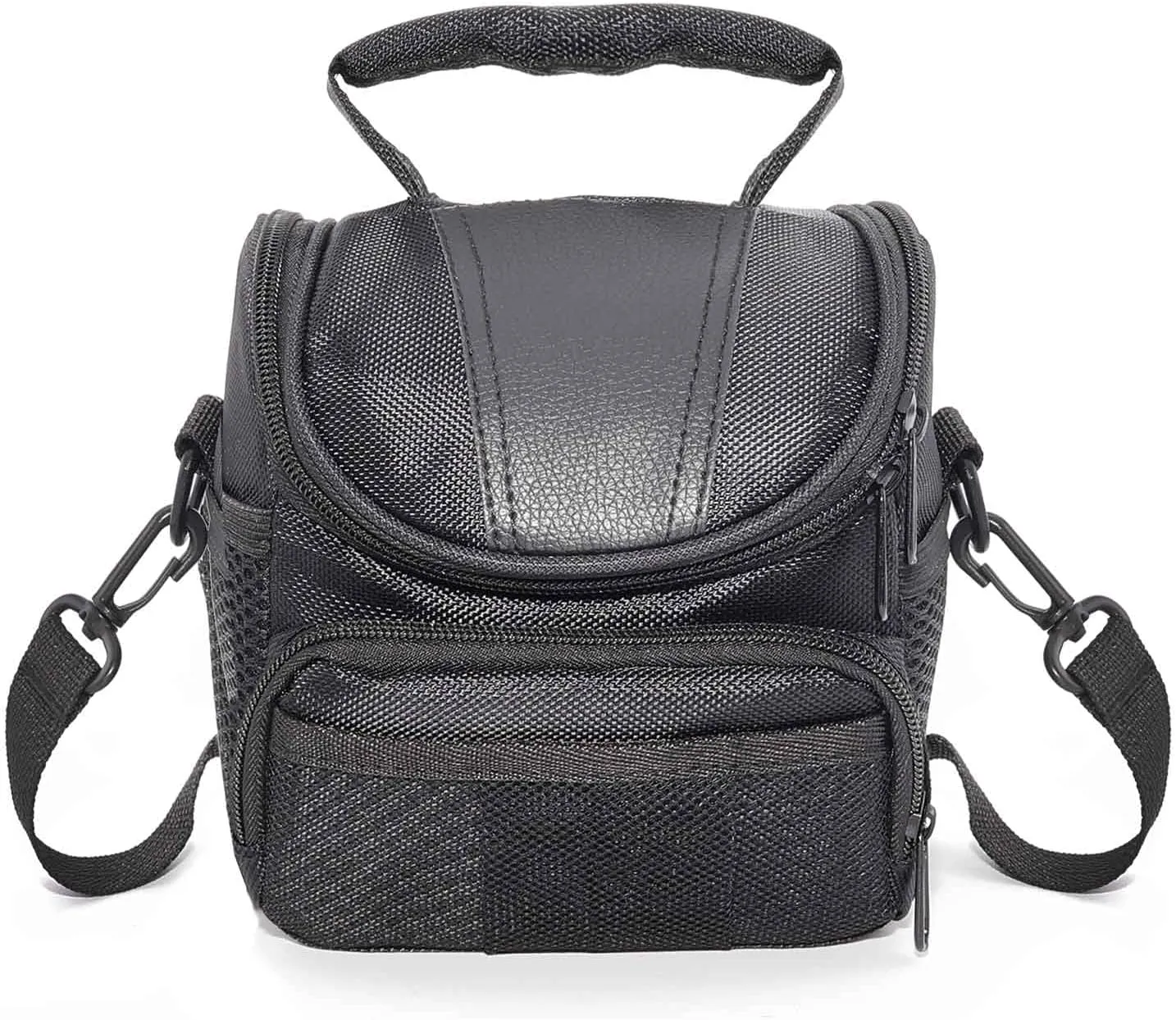Compact Camera Bag for DSLR/SLR/Mirrorless – Shockproof Shoulder Case with Buffer Sponge for Nikon, Canon, Sony, Pentax, Olympus, Panasonic, Samsung – Black