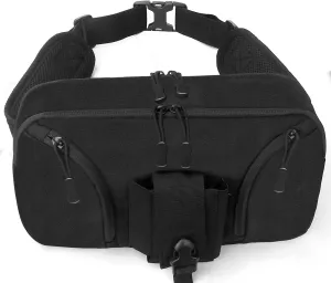 Concealed Carry Holster Waist Bag - DegeTMVe Tactical Fanny Pisto Pack Fashion Running Belt Pouch Waist Bag Fits 1911, Glock (Black)