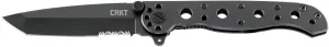 CRKT M16-10KSC Folding Pocket Knife: Retail Package, Black Serrated Edge Blade, Tanto, Frame Lock, Stainless Steel Handle, Reversible Pocket Clip