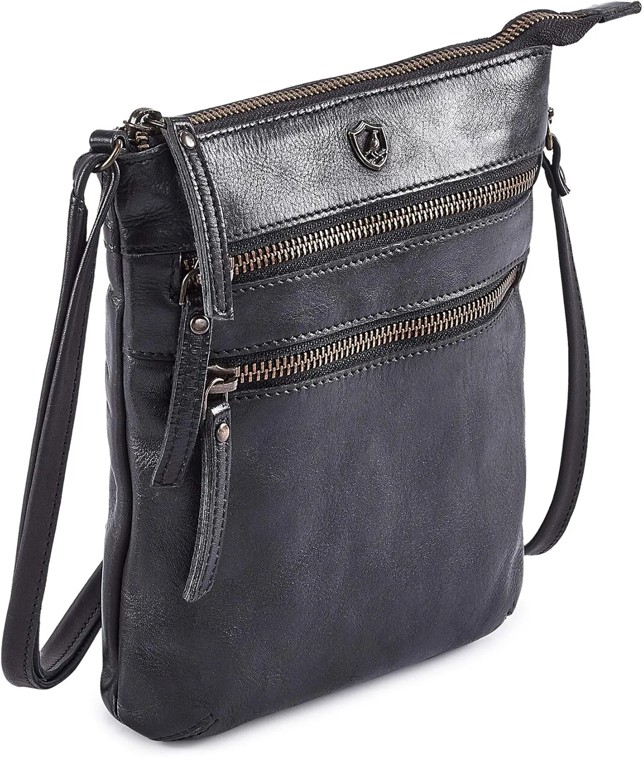 Crossbody Sling Bag for Women Small Real Leather Purse Vintage Travel Crossover Shoulder Bag Handmade