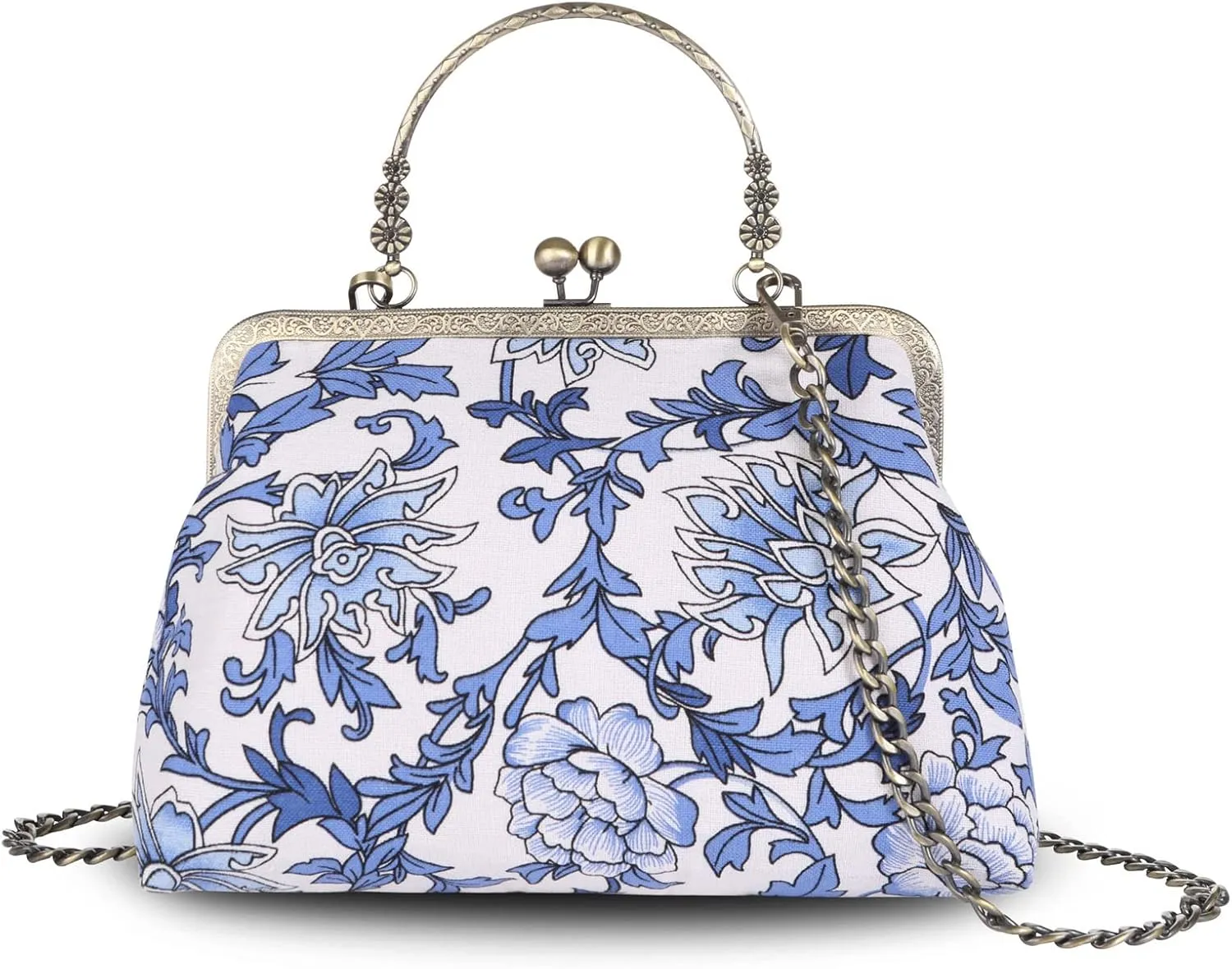Crossbody Tote Bag Floral Satchel Purse Handbag for Women