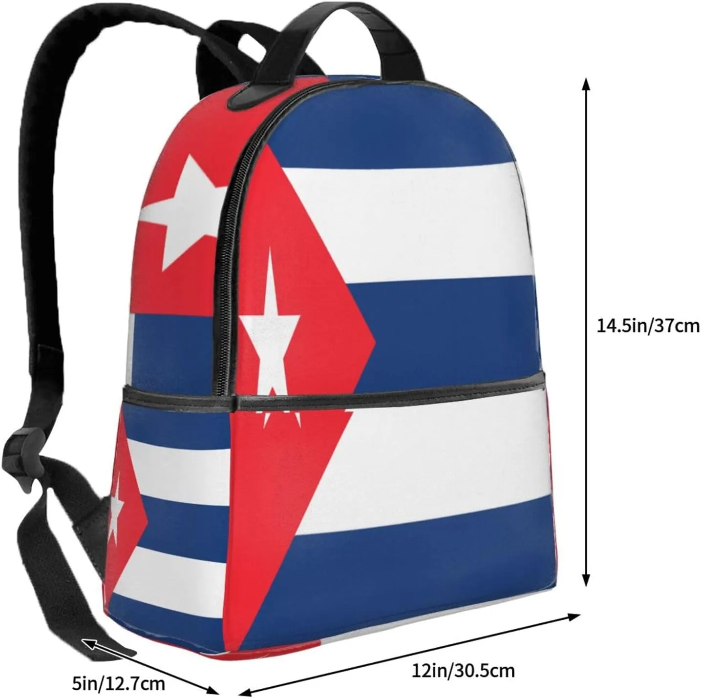 Cuba Flag Casual Backpacks Laptop Backpack Carry-on Daypack Sports Travel Rucksack Lightweight Working Bag for Outdoor Hiking Cycling Walking
