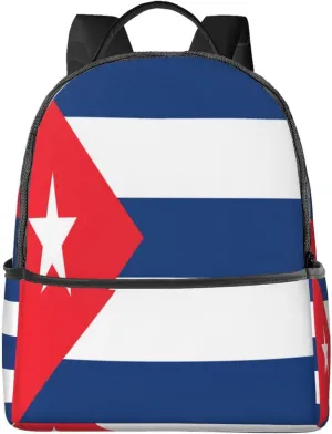 Cuba Flag Casual Backpacks Laptop Backpack Carry-on Daypack Sports Travel Rucksack Lightweight Working Bag for Outdoor Hiking Cycling Walking