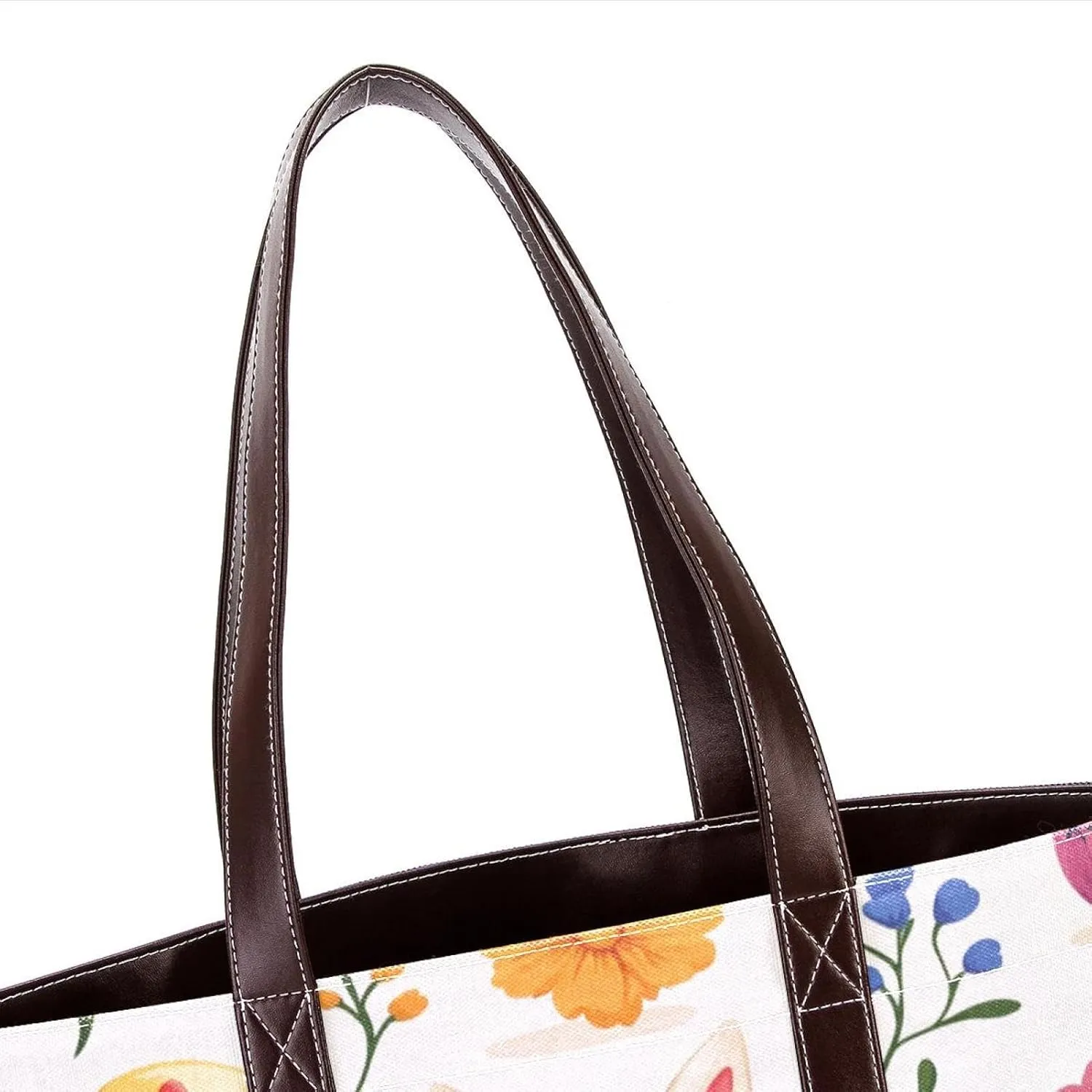 Cute Easter Bunny-1 Tote Bags Durable Leather Canvas Purses and Handbags for Women Top Handle Shoulder Satchel Hobo Bags