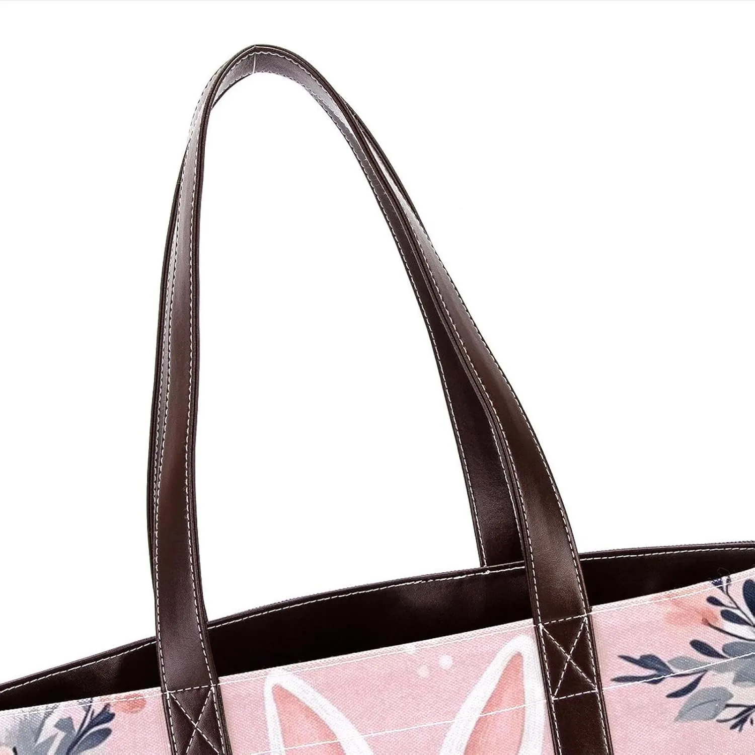 Cute Easter Bunny-1 Tote Bags Durable Leather Canvas Purses and Handbags for Women Top Handle Shoulder Satchel Hobo Bags