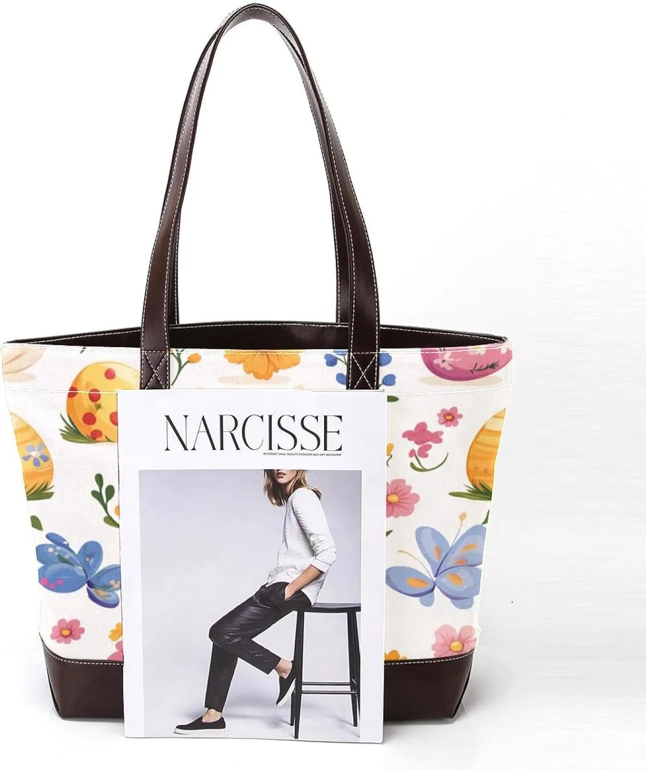 Cute Easter Bunny-1 Tote Bags Durable Leather Canvas Purses and Handbags for Women Top Handle Shoulder Satchel Hobo Bags