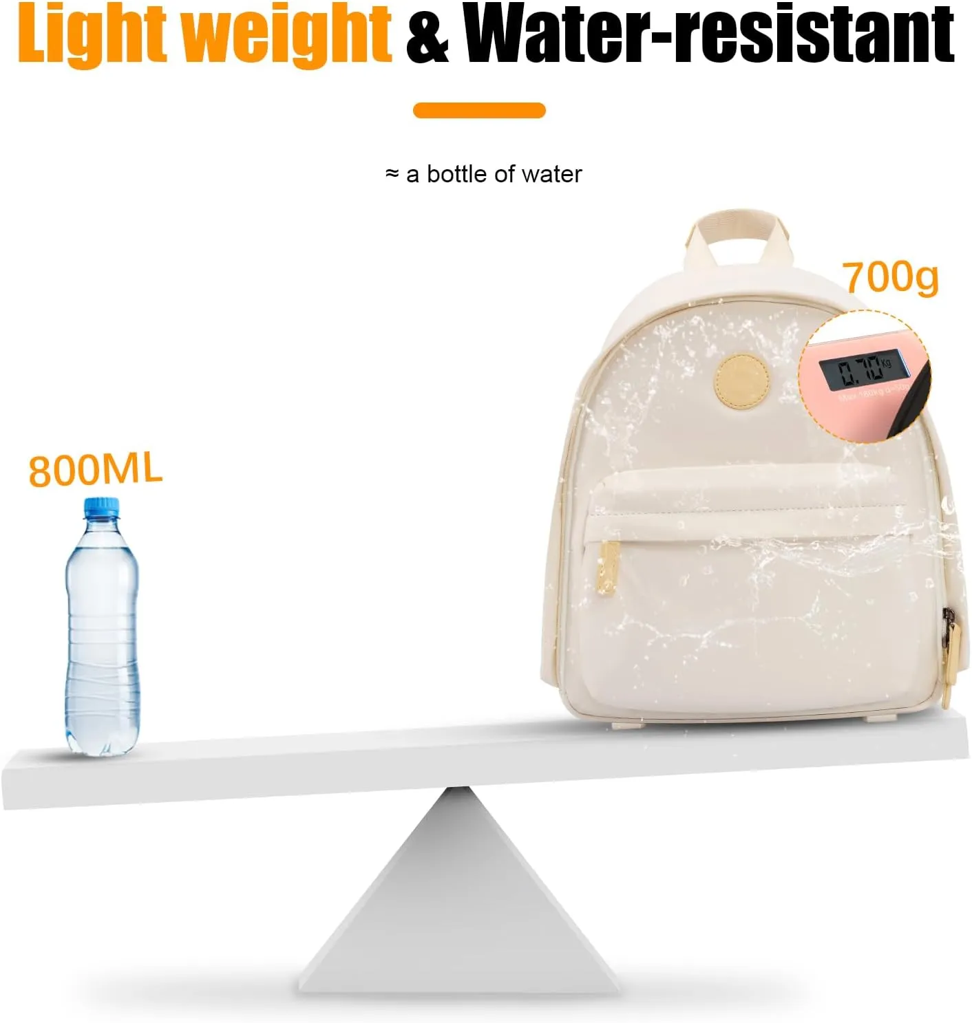 Cwatcun Camera Backpack Bag Small for Women，Fashion DSLR Camera Bag Cute with Tripod Strap and Removable Padded Dividers Lightweight Photograhy Case for Canon/Nikon/Sony Cameras, Off-White