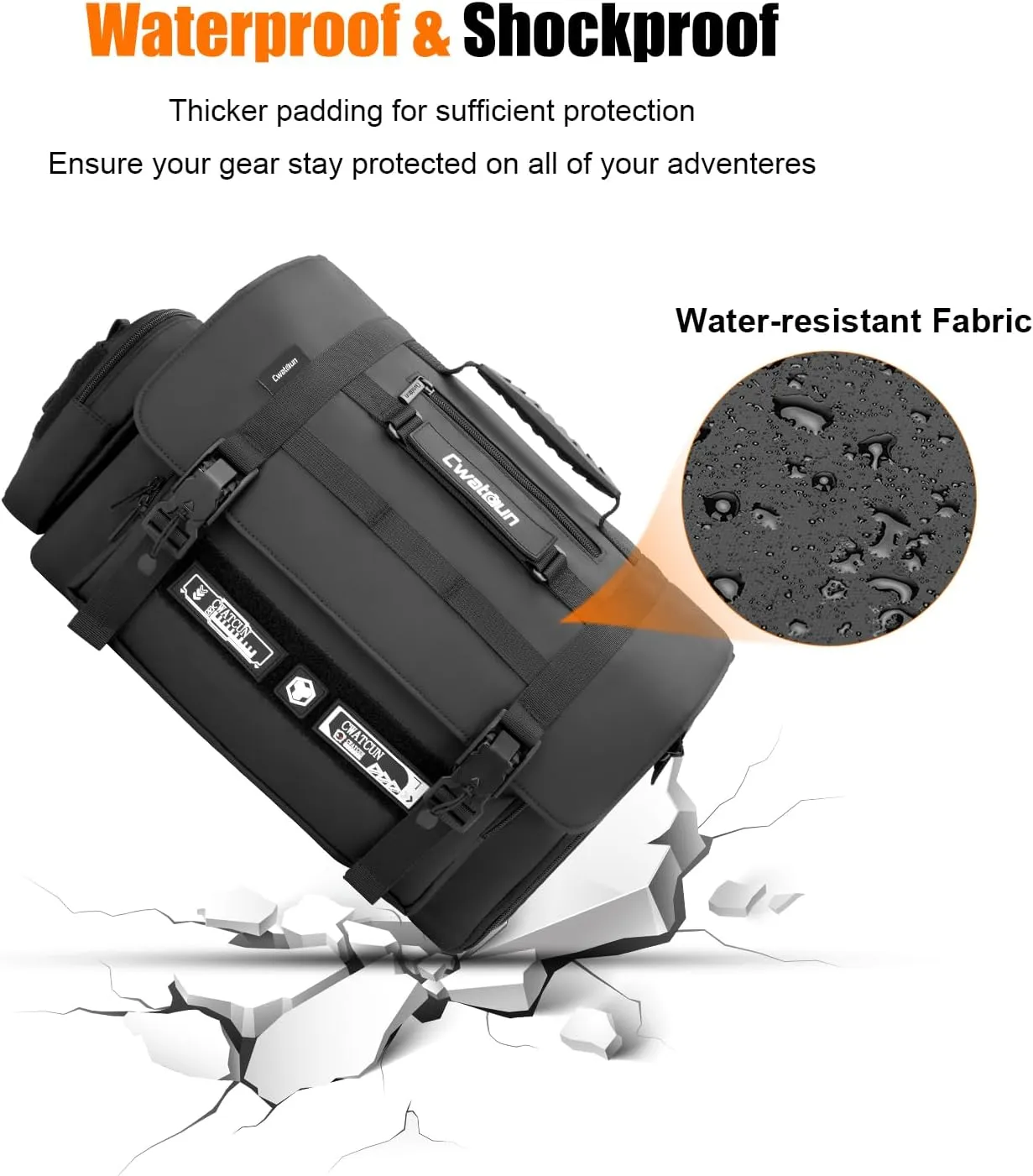 Cwatcun Camera Sling Bag, Waterproof Multifunction Photography Tactica Camera Crossbody Bag with Tripod Holder & Removable Accessory Bags for DSLR/SLR/Mirrorless Cameras - Large