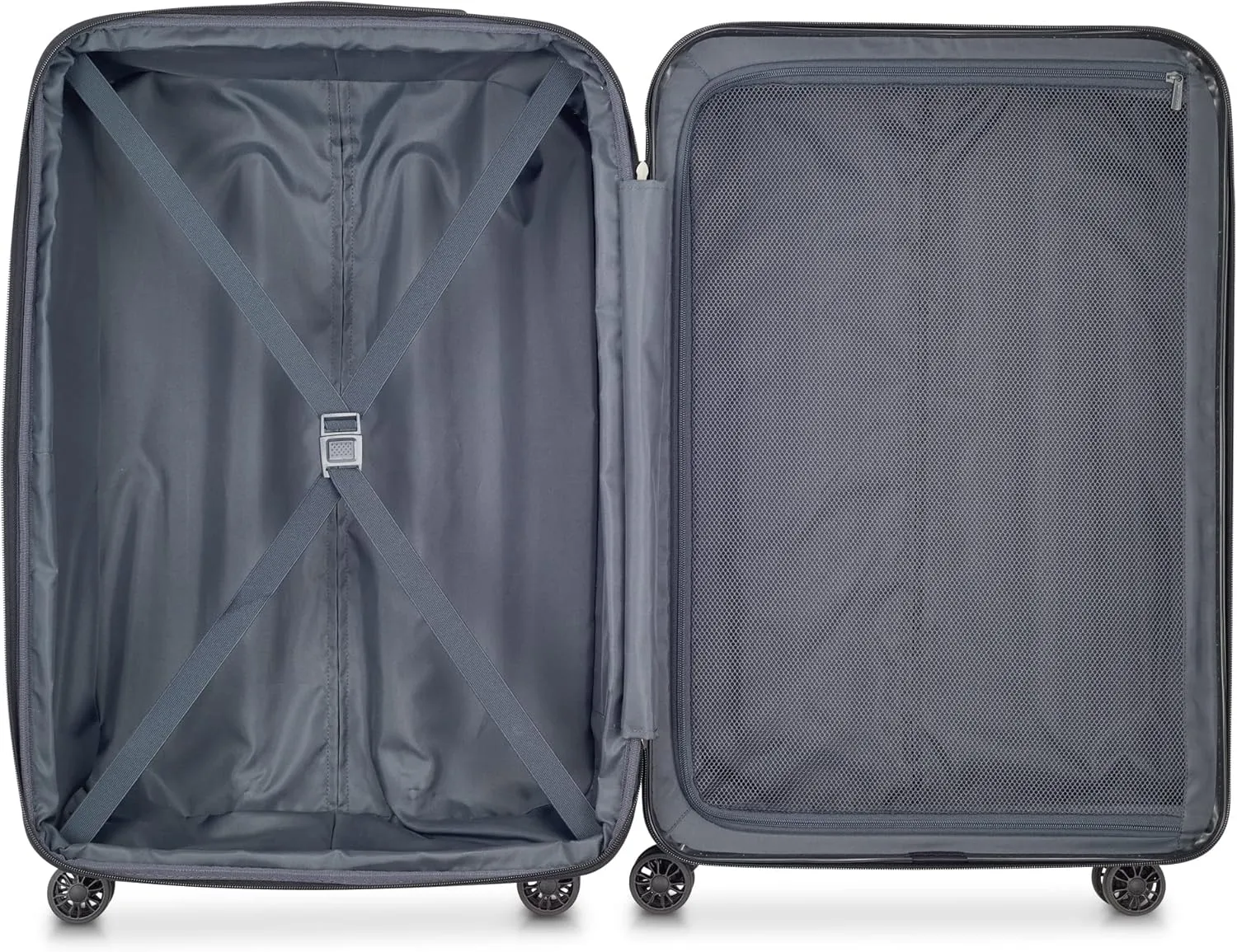 DELSEY PARIS Helium Aero Hardside Expandable Luggage with Spinner Wheels, Blue Cobalt, Checked-Medium 25 Inch