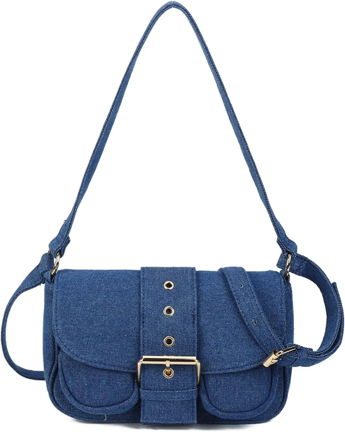 Denim Crossbody Bags for Women,Blue Jean Hobo Shoulder Bag,Denim Messenger Bag
