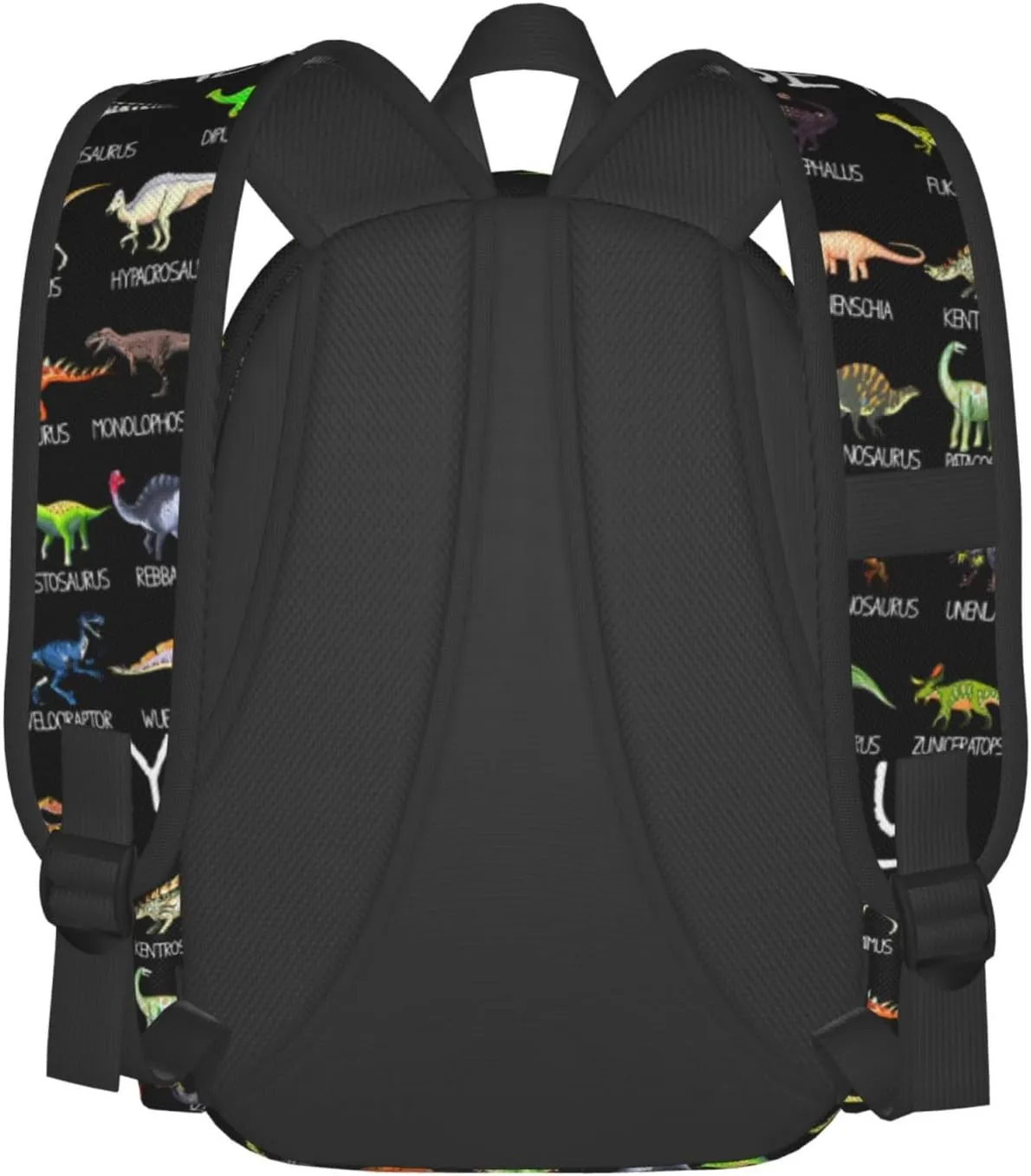 Dinosaur Alphabet Dino Abc Laptop Backpack Shoulder Bag Laptop Pack Travel Backpacks Commuter Back Pack Casual Daypack Bags With Side Pockets