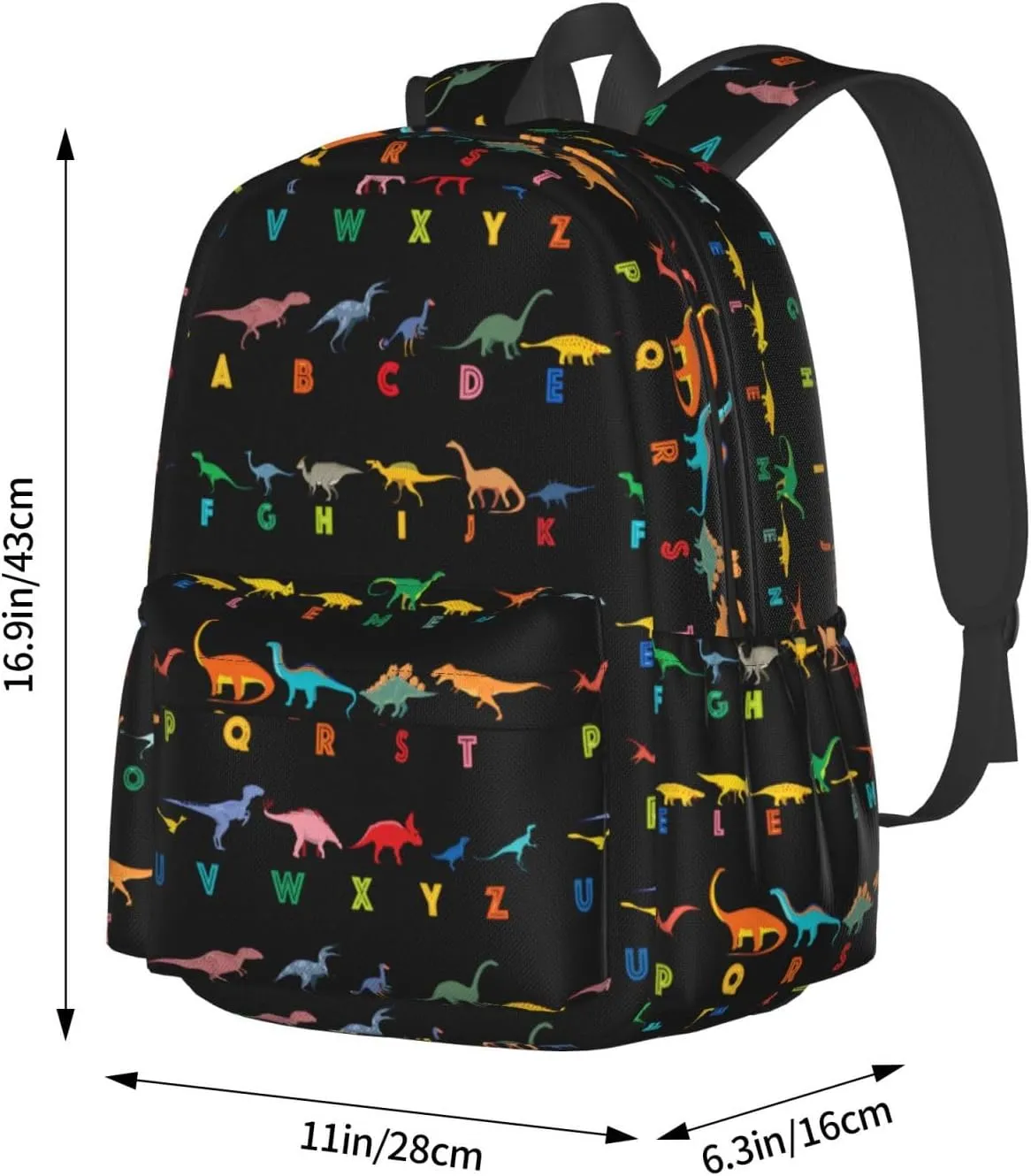 Dinosaur Elemeno Laptop Backpack Shoulder Bag Laptop Pack Travel Backpacks Commuter Back Pack Casual Daypack Bags With Side Pockets