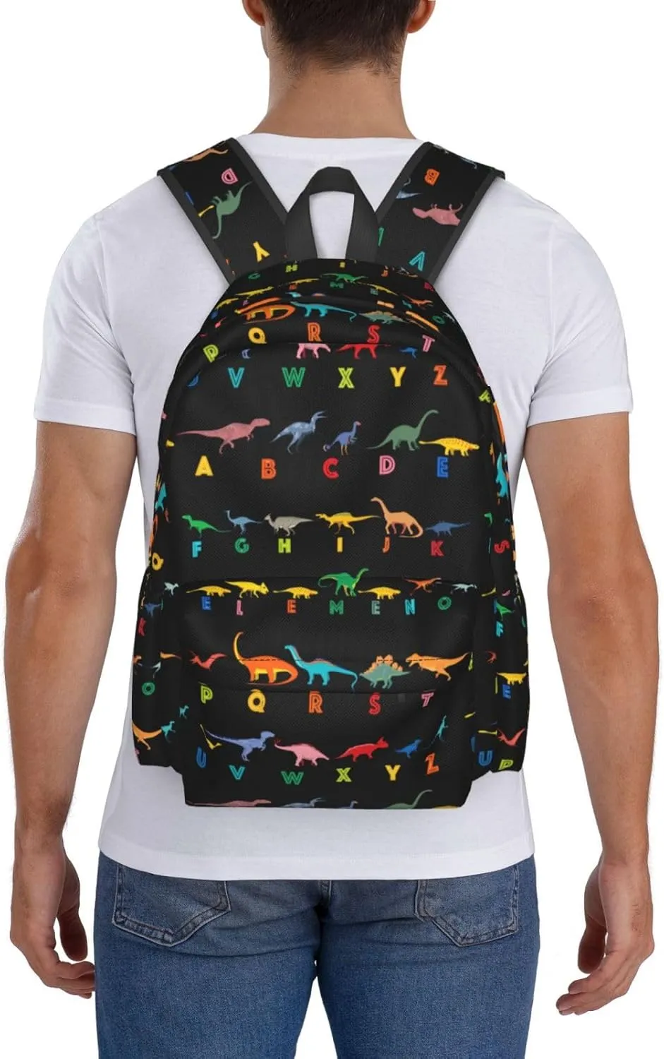 Dinosaur Elemeno Laptop Backpack Shoulder Bag Laptop Pack Travel Backpacks Commuter Back Pack Casual Daypack Bags With Side Pockets