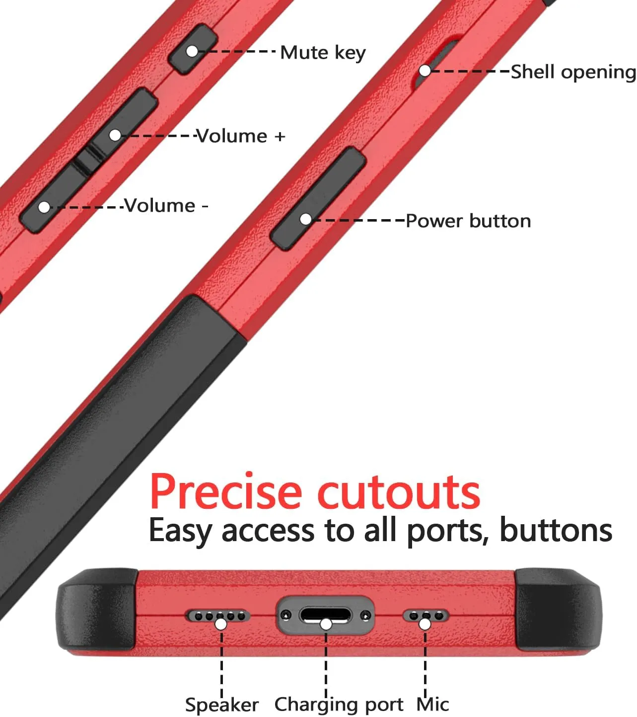 Diverbox for iPhone 16e Case [Compatible with MagSafe] [Shockproof] [Dropproof] [with Screen Protector ] Heavy Duty Protection Phone Case Cover for Apple iPhone 16e 2025 6.1 inch (Red)
