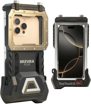DIVEVOLK Underwater Touchscreen housing compatiable for iPhone 12/12 Pro/12 Pro Max/13/13 Pro/13 Pro Max/14/14 Pro/14 Pro Max/15/15 Pro/16Pro/16Pro Max