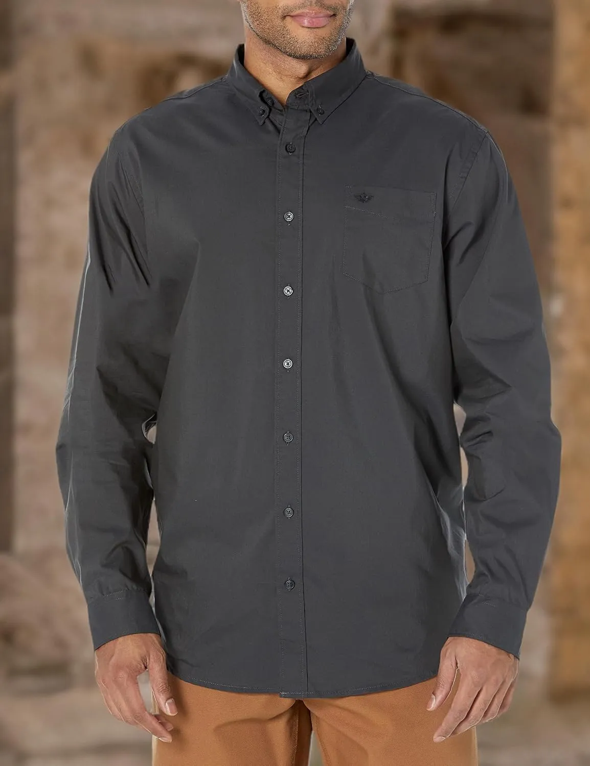 Dockers Men's Classic Fit Long Sleeve Signature Comfort Flex Shirt (Standard and Big & Tall)