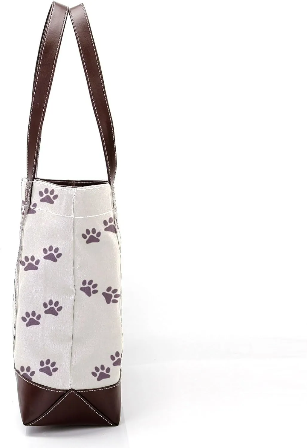 Dog Puppy Paw Fashion Leather Purse Bag for Women Top Handle Ladies Shoulder Bags with Pockets Zipper