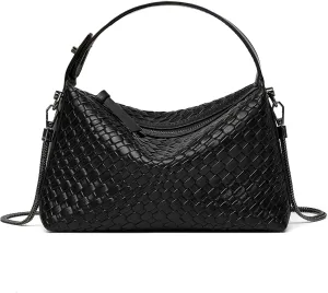DORIS&JACKY Small Hand Tote Handbag For Women Designer Vegan Top Handle Crossbody Purse With Metal Chain Strap