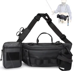 Dovesun Fishing Fanny Pack for Man Lightweight Fishing Waist Pack Water-Repellent Small Tackle Bag for Fly Fishing Outdoor 3 Colors
