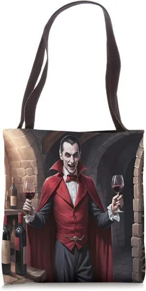 Dracula Wine Tasting in His Transylvanian Castle Cellar Tote Bag