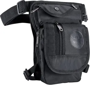 Drop Leg Bag Thigh Bag for Women and Men, Tactical Leg Pouch Thigh Purse, Motorcycle Thigh Fanny Pack Hip Bag Pouch with Leg Strap for Outdoor, Black