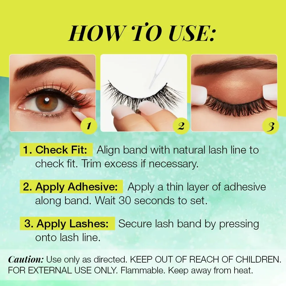 DUO Active Clear Lash Glue for Strip Lashes – Waterproof, Long Lasting Hold False Eyelash Glue, Lash Adhesive, 2-Pack