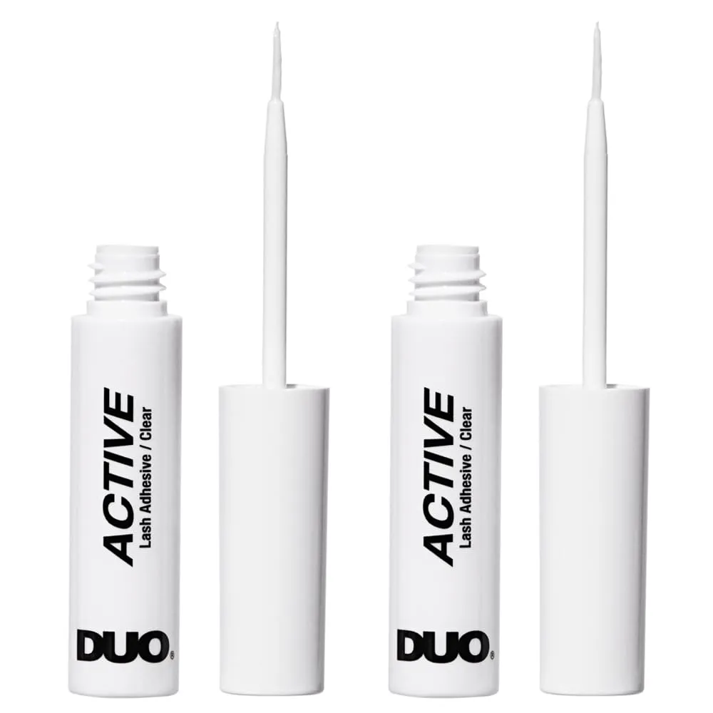 DUO Active Clear Lash Glue for Strip Lashes – Waterproof, Long Lasting Hold False Eyelash Glue, Lash Adhesive, 2-Pack