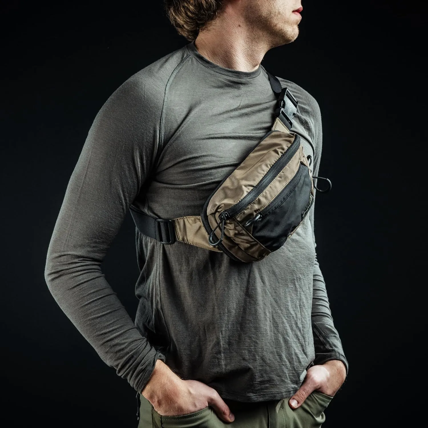 Eberlestock Bando Bag - Tactical Men's Fanny Pack w/Adjustable Waist Belt, Zippered Pockets, Compact Lightweight Belt Bag