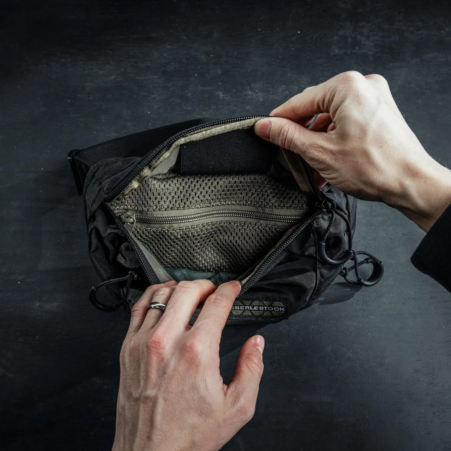 Eberlestock Bando Bag - Tactical Men's Fanny Pack w/Adjustable Waist Belt, Zippered Pockets, Compact Lightweight Belt Bag