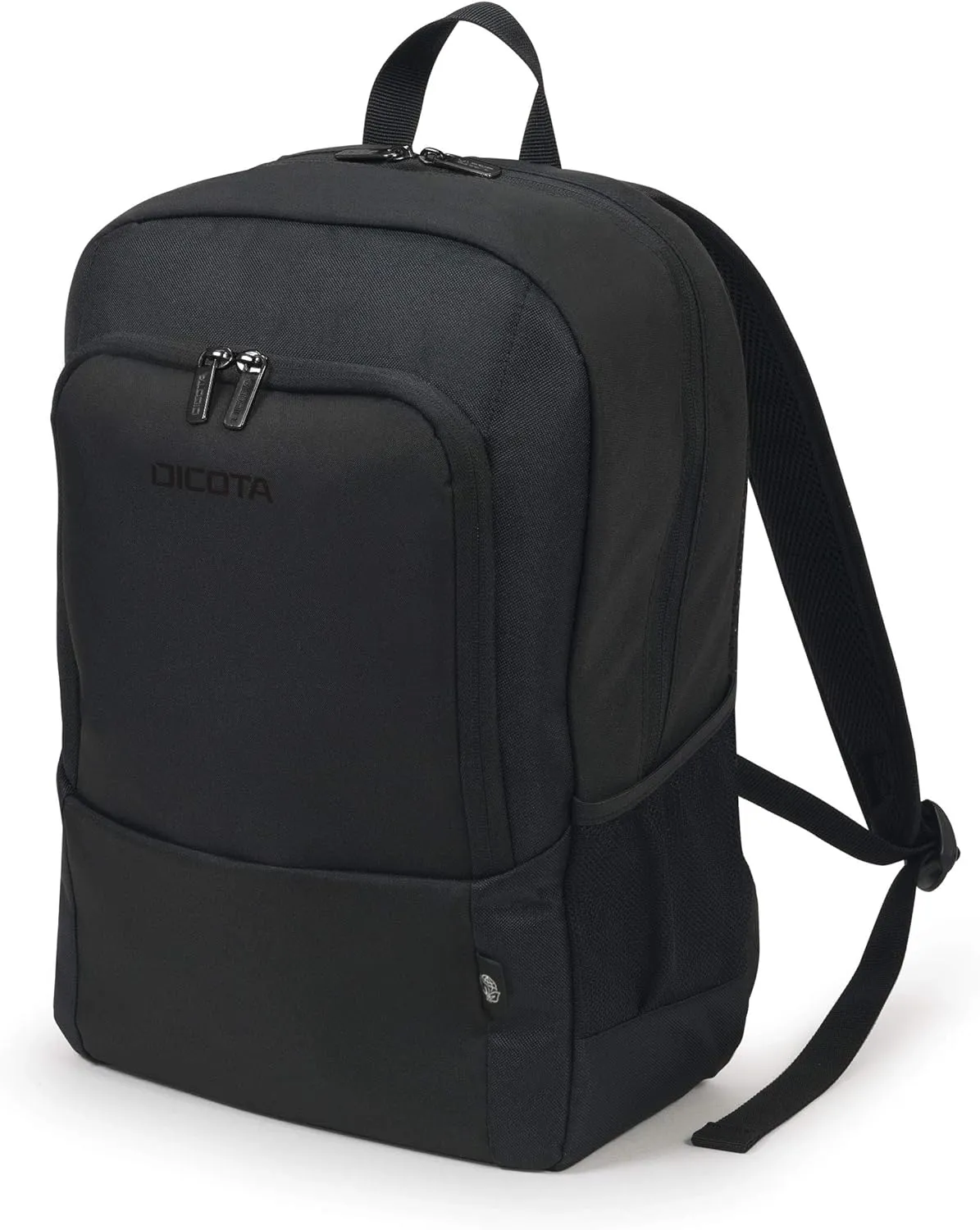 Eco Backpack BASE 13-14.1 - lightweight laptop rucksack with protective padding and storage space, black
