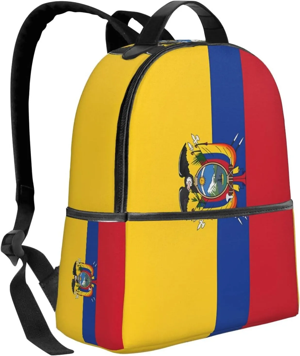 Ecuador Ecuadorian Flag Casual Backpacks Laptop Backpack Carry-on Daypack Sports Travel Rucksack Lightweight Working Bag for Outdoor Hiking Cycling Walking