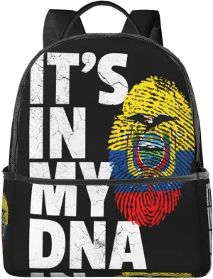 Ecuador Ecuadorian Pride Flag Casual Backpacks Laptop Backpack Carry-on Daypack Sports Travel Rucksack Lightweight Working Bag for Outdoor Hiking Cycling Walking