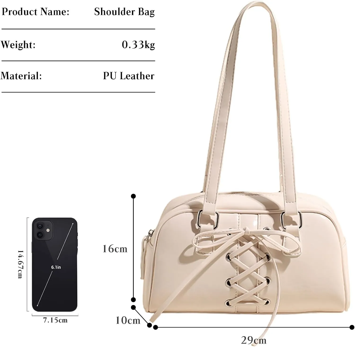 Elegant Handbag for Women PU Leather Shoulder Bag Waterproof Top Handle Bag Fashion Hobo Bag Ladies Tote Bag