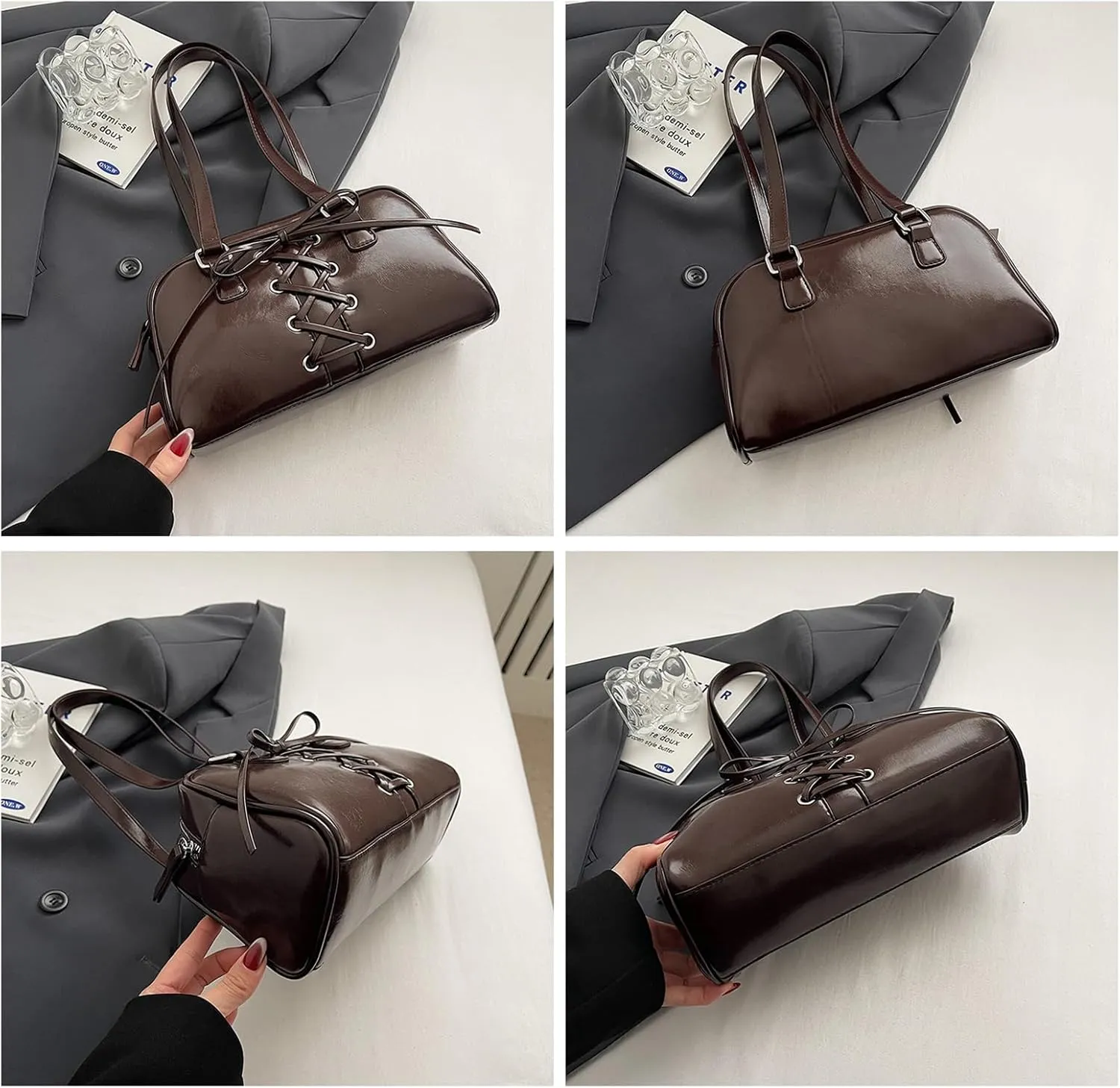 Elegant Handbag for Women PU Leather Shoulder Bag Waterproof Top Handle Bag Fashion Hobo Bag Ladies Tote Bag