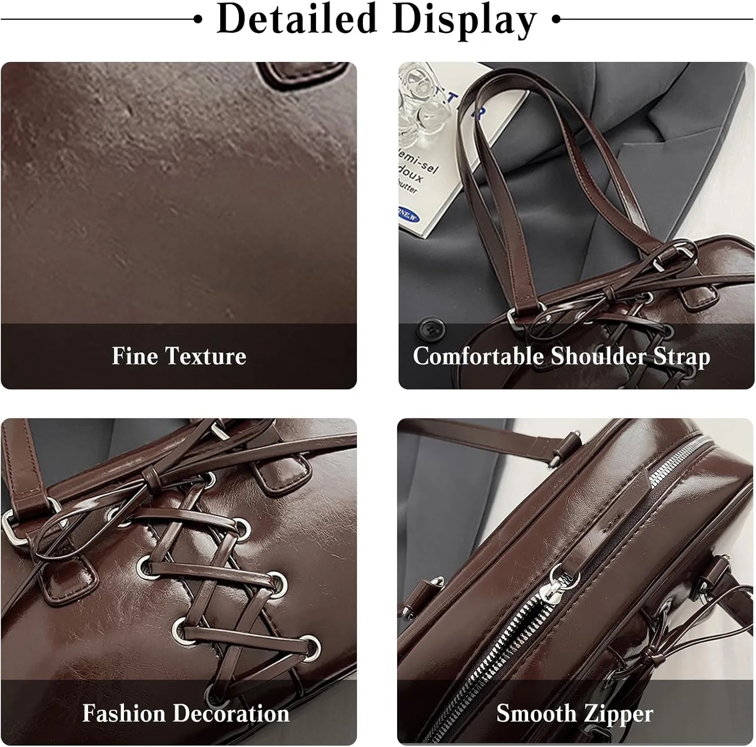 Elegant Handbag for Women PU Leather Shoulder Bag Waterproof Top Handle Bag Fashion Hobo Bag Ladies Tote Bag
