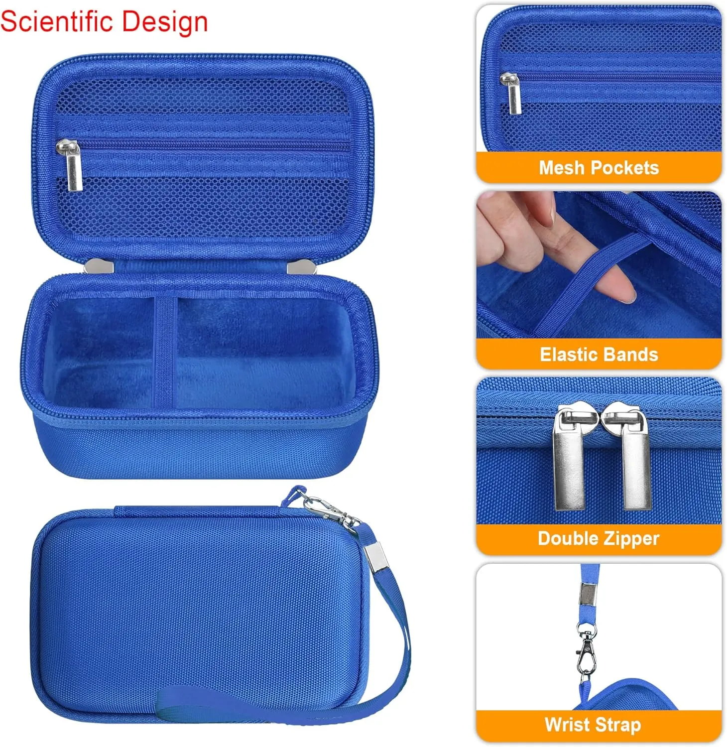 Elonbo Carrying Case for Sony ZV-1F/ ZV-1 II/ZV-1 Vlog Digital Camera for Content Creators, Sony ZV1 Vlogging Camera Hard Travel Bag, Mesh Pocket fits Battery Card Reader Cable, Blue