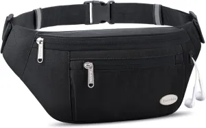 Entchin Fanny Pack for Women Men,Crossbody Belt Bag with 4-Zipper Pockets,Adjustable Waist Bag Pack,One of the Most Popular Travel Essential Gifts for Walking,Traveling,Cycling and Shopping