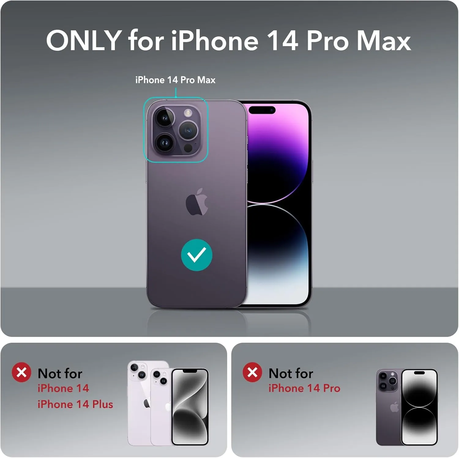 ESR for iPhone 14 Pro Max Case, Compatible with MagSafe, Shockproof Military-Grade Protection, Yellowing Resistant, Magnetic Classic Hybrid Case (HaloLock), Clear