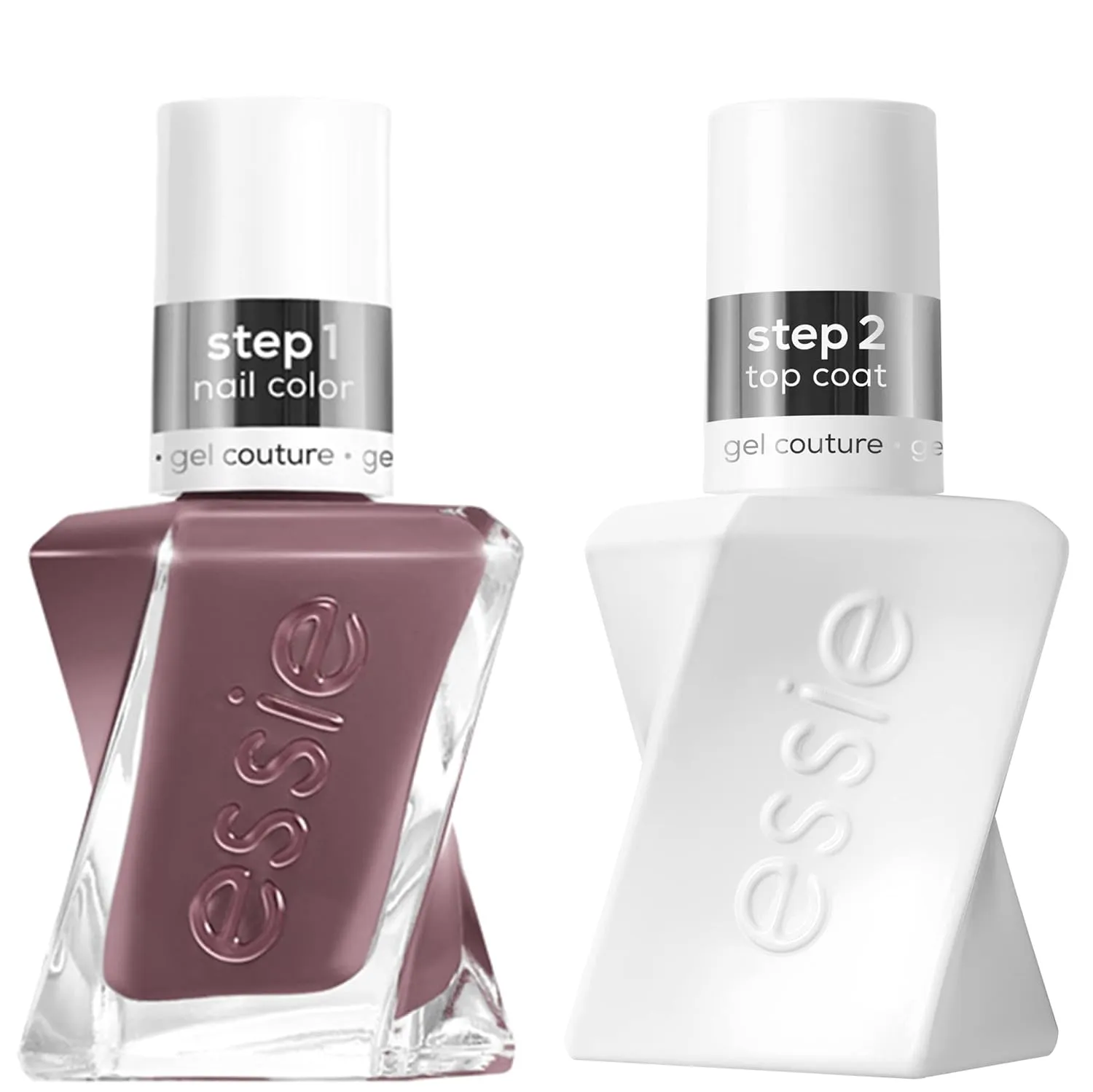 essie Gel Couture Nail Polish Kit, Mauve Nail Polish   Top Coat, Take Me To Thread, 0.46 oz each
