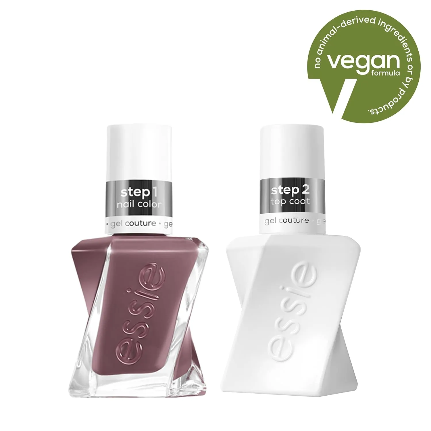 essie Gel Couture Nail Polish Kit, Mauve Nail Polish   Top Coat, Take Me To Thread, 0.46 oz each
